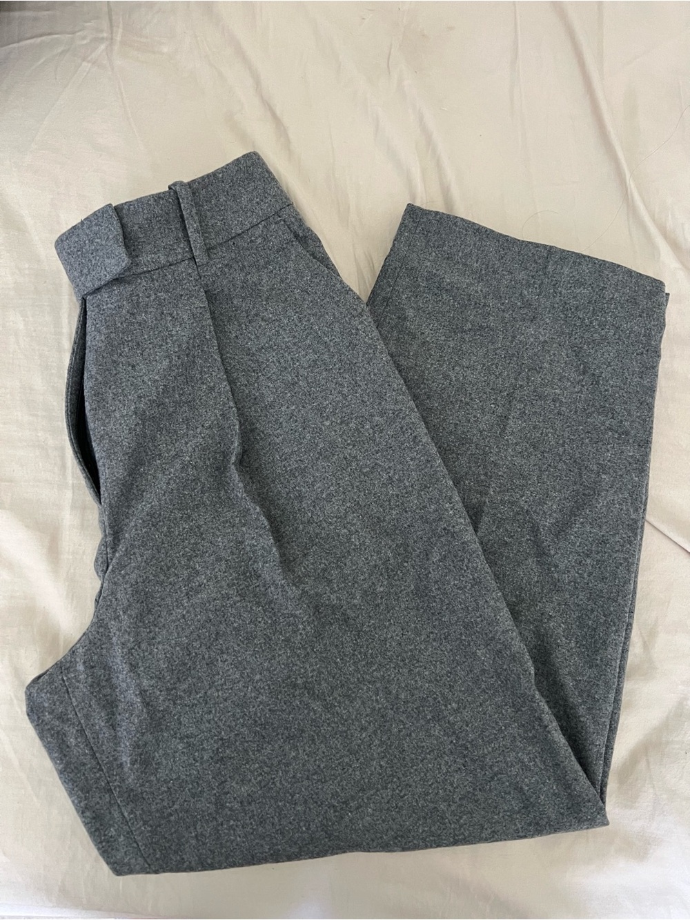 H&M Gray Women's Straight-Leg Trousers